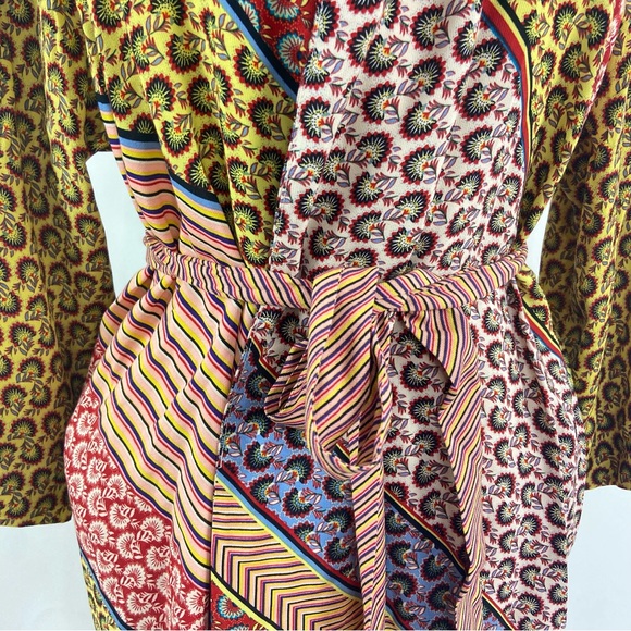 Cabi Poet BOHO Patchwork Kimono Style Duster Tie Closure Pockets. Size small - Picture 11 of 11